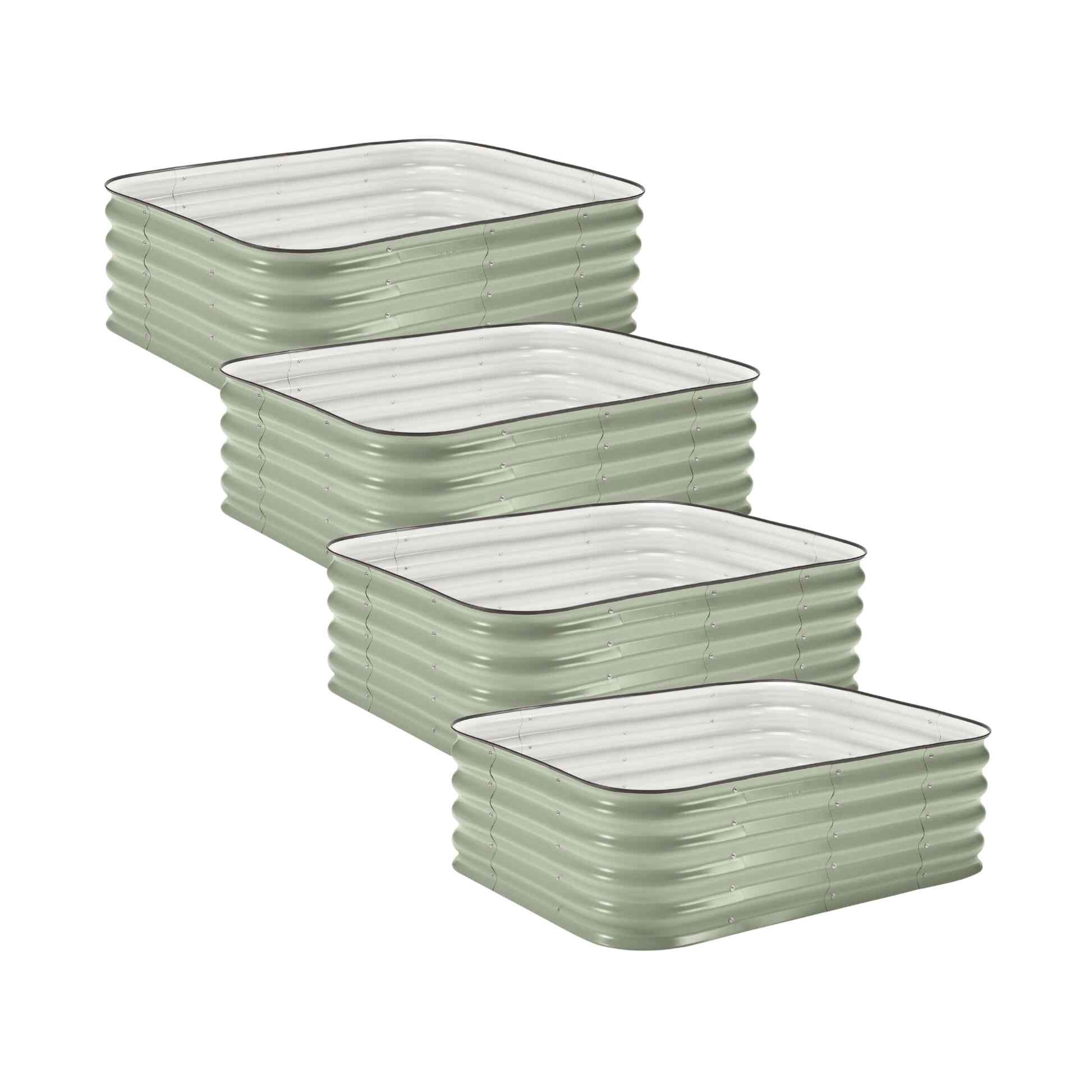 4-Pack Small Modular Metal Raised Garden Bed Kit - 15” Tall - Image 4