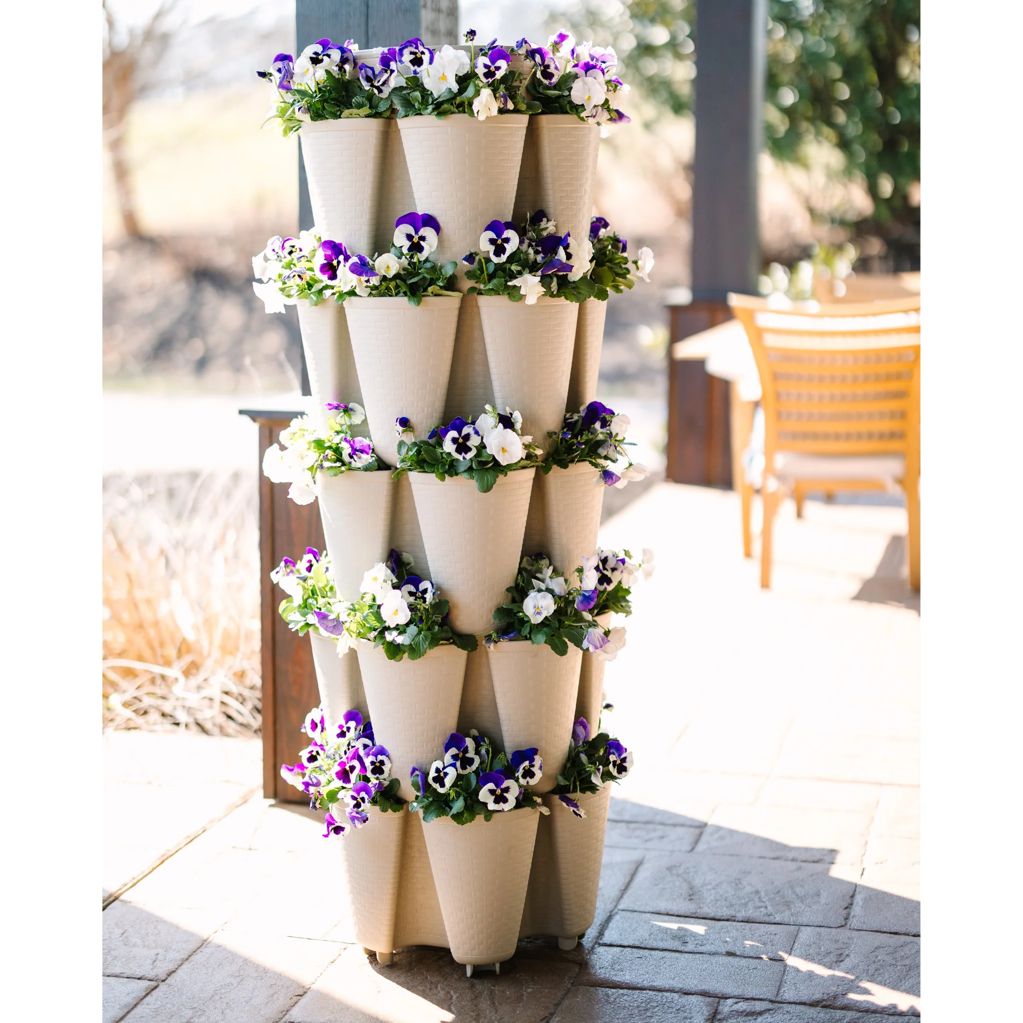 GreenStalk 5-Tier Vertical Planter Basketweave - Image 3