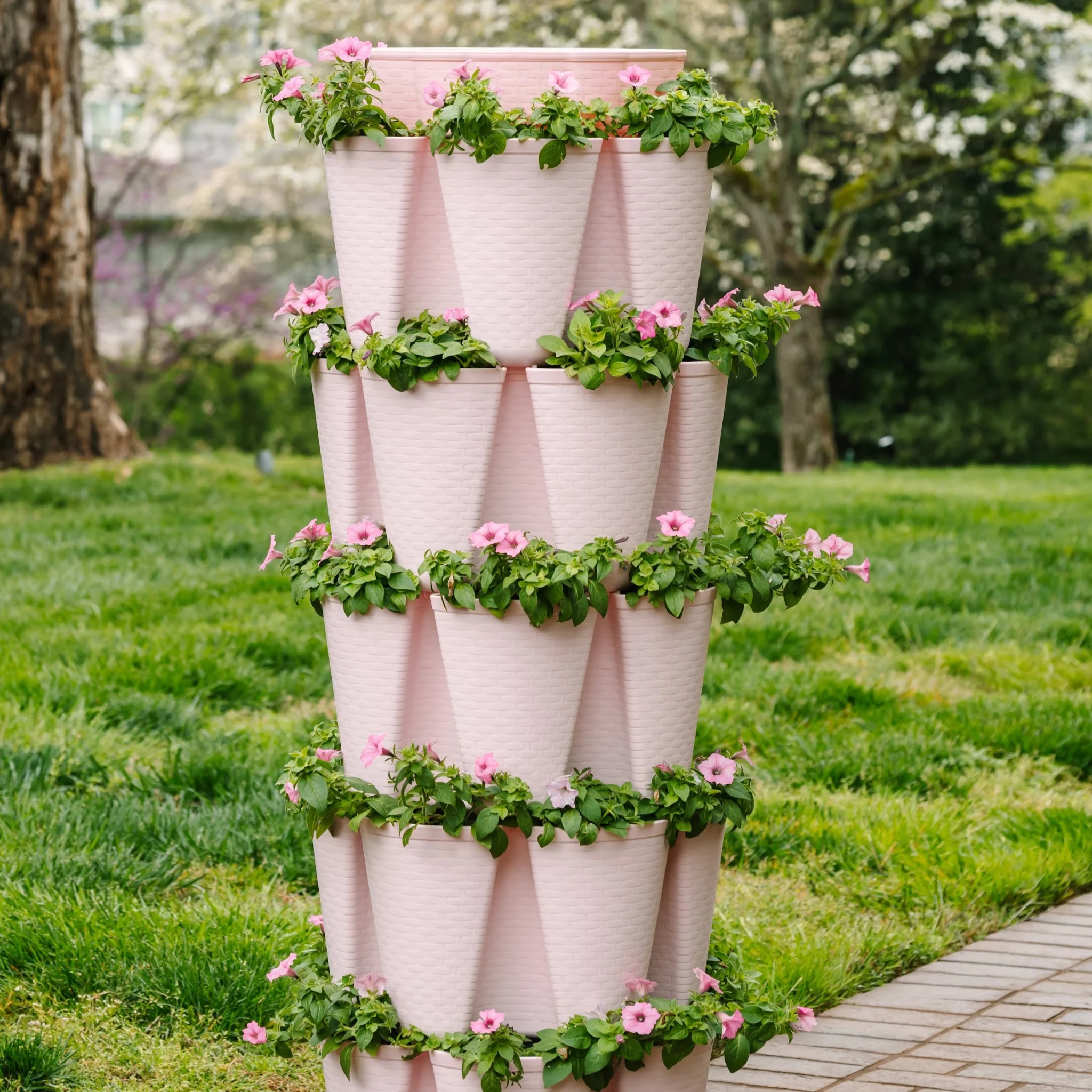 GreenStalk 5-Tier Vertical Planter Basketweave - Image 6
