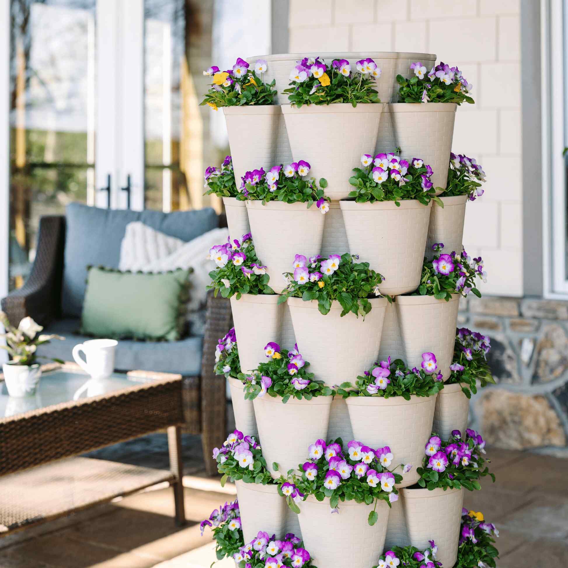 GreenStalk 7-Tier Vertical Planter Basketweave - Image 2