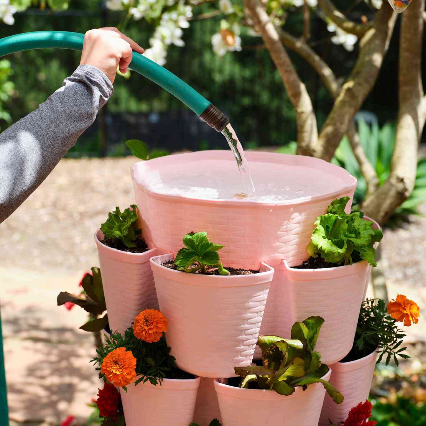 GreenStalk 7-Tier Vertical Planter Basketweave - Image 6