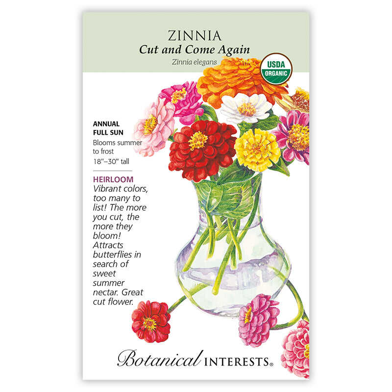Cut and Come Again Zinnia Seeds - Image 3